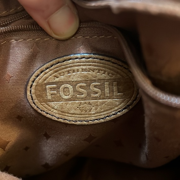 Women's Fossil Brown Leather Shoulder Bag/Cross Body Purse - Picture 10 of 12